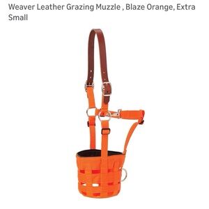 Weaver Leather Grazing Muzzle in Orange Extra Small